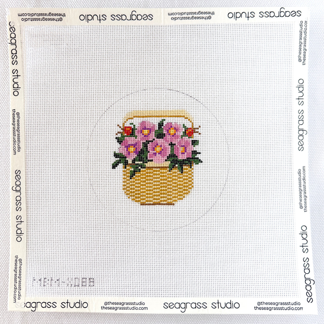 nantucket basket with roses
