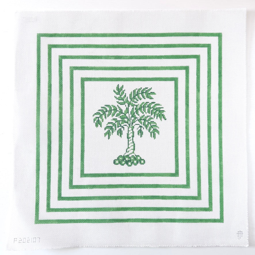 Green Palms in Squares