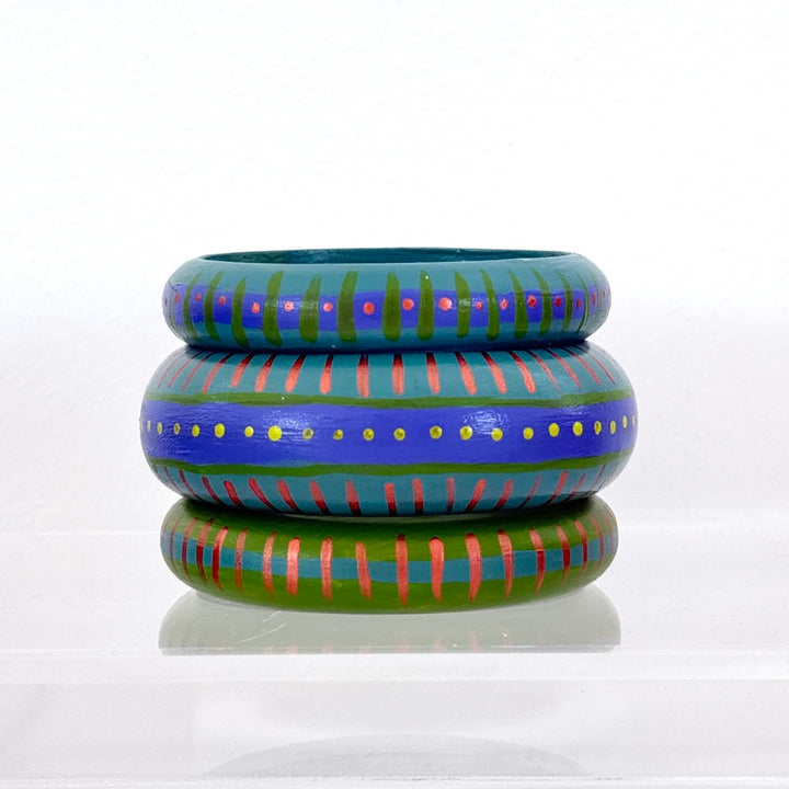 blue & green wide bracelet
