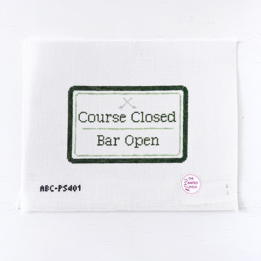 course closed, bar open