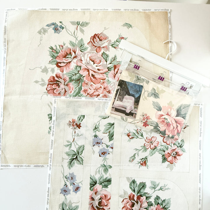 coral rose study pillow