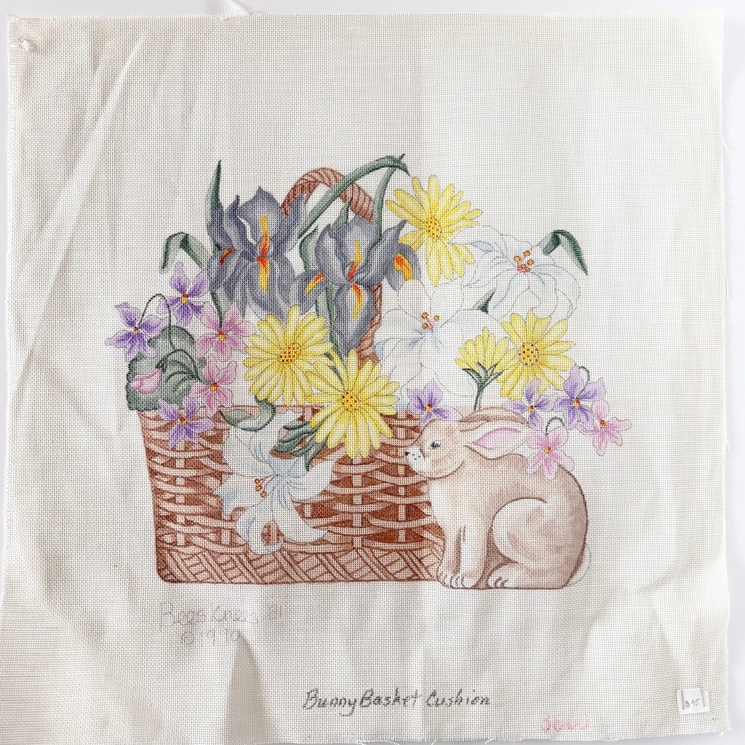 bunny basket cushion