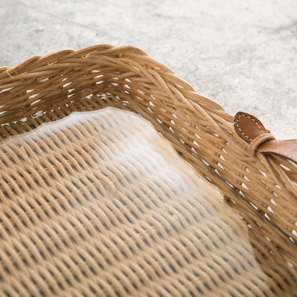 Rattan Rectangular Tray - Small