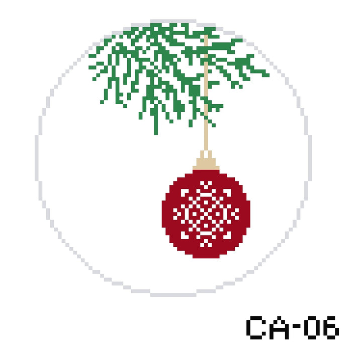 card art ornament - snowflake bauble