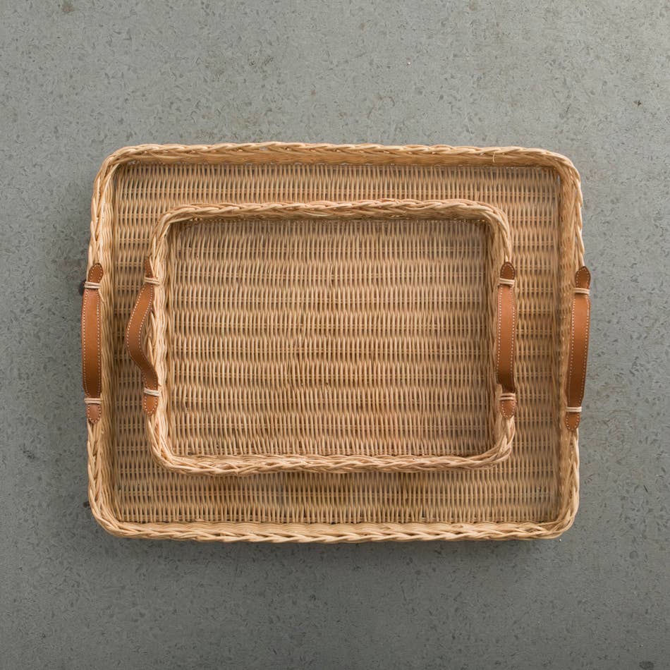 Rattan Rectangular Tray - Small
