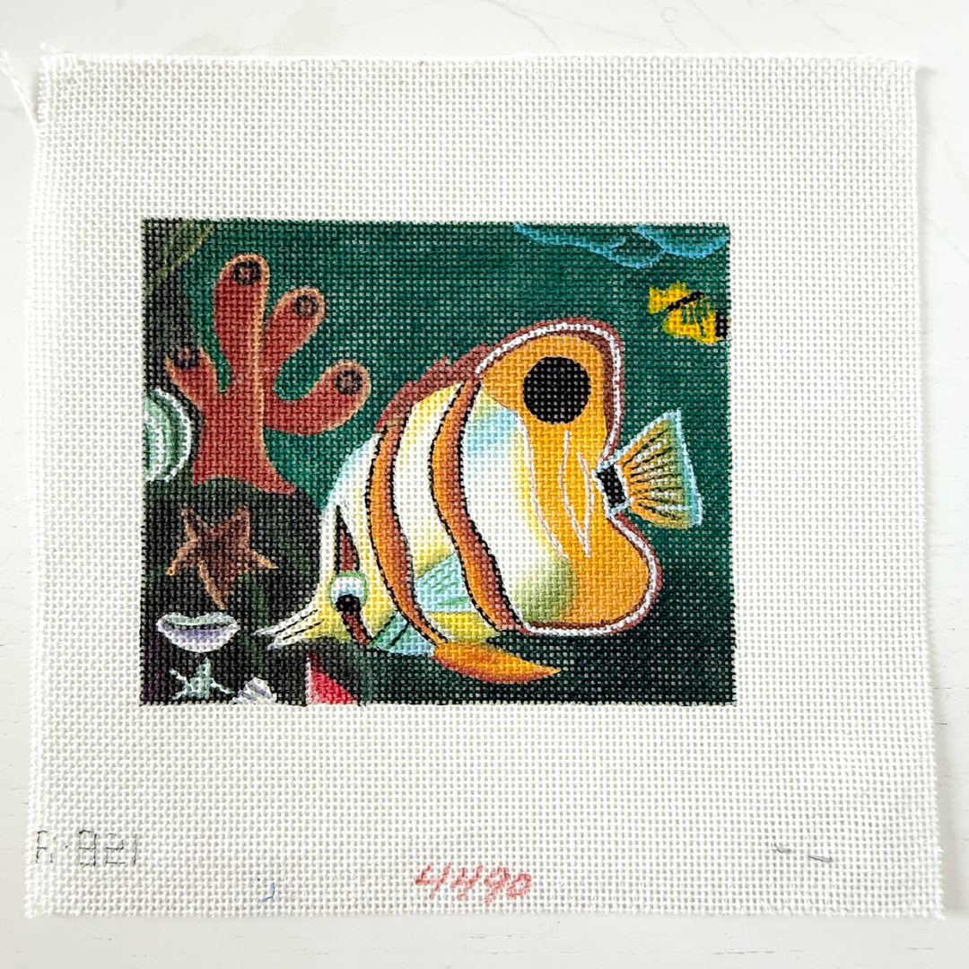 orange butterfly fish