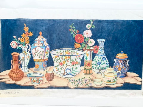 blue vases