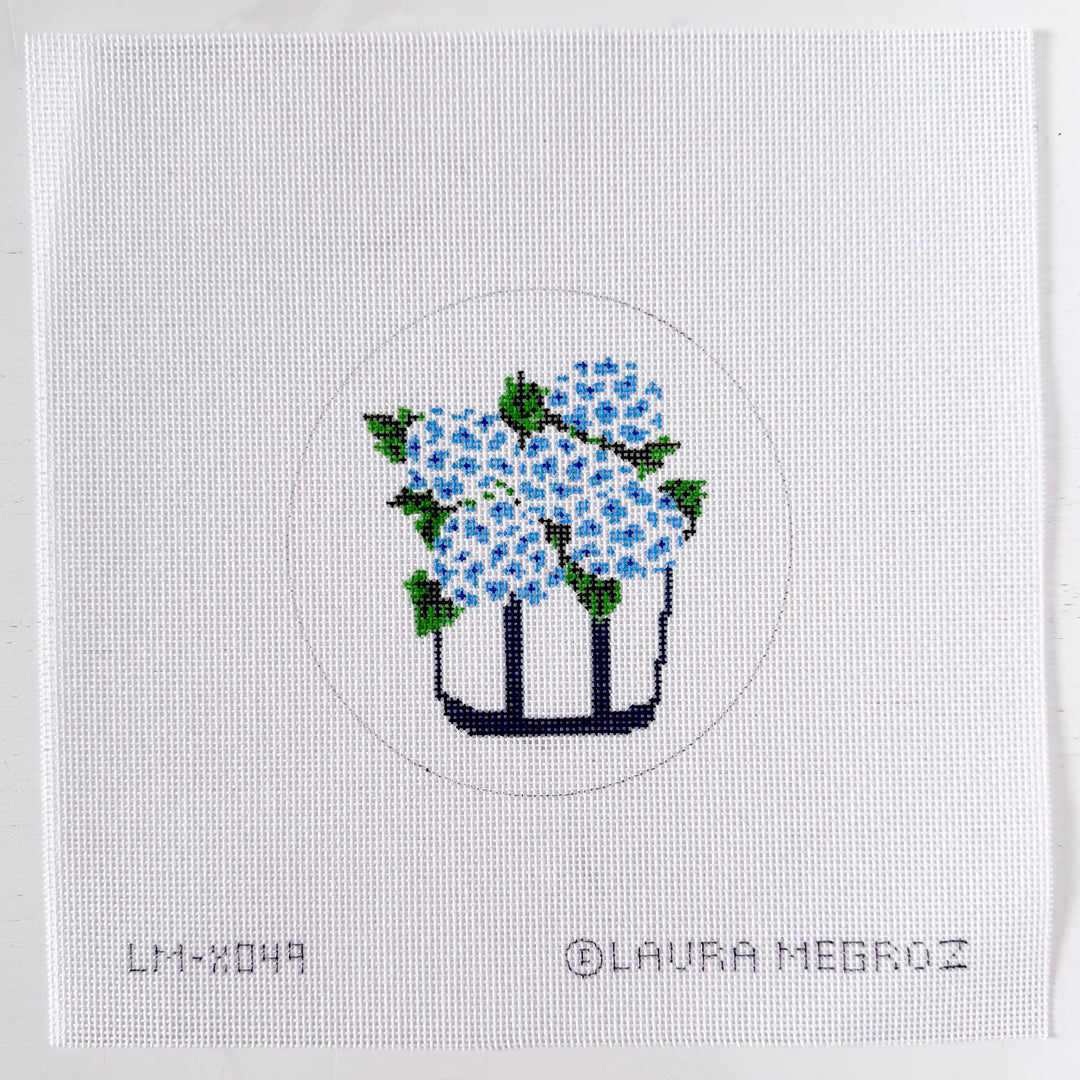 gathering bag with hydrangea