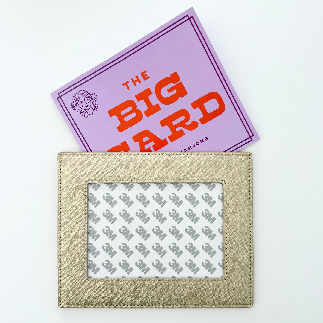 self-finishing mahjong card sleeve - gold
