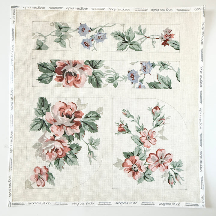 coral rose study pillow