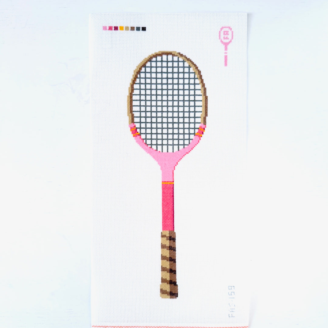 pillow size vintage racket - pink