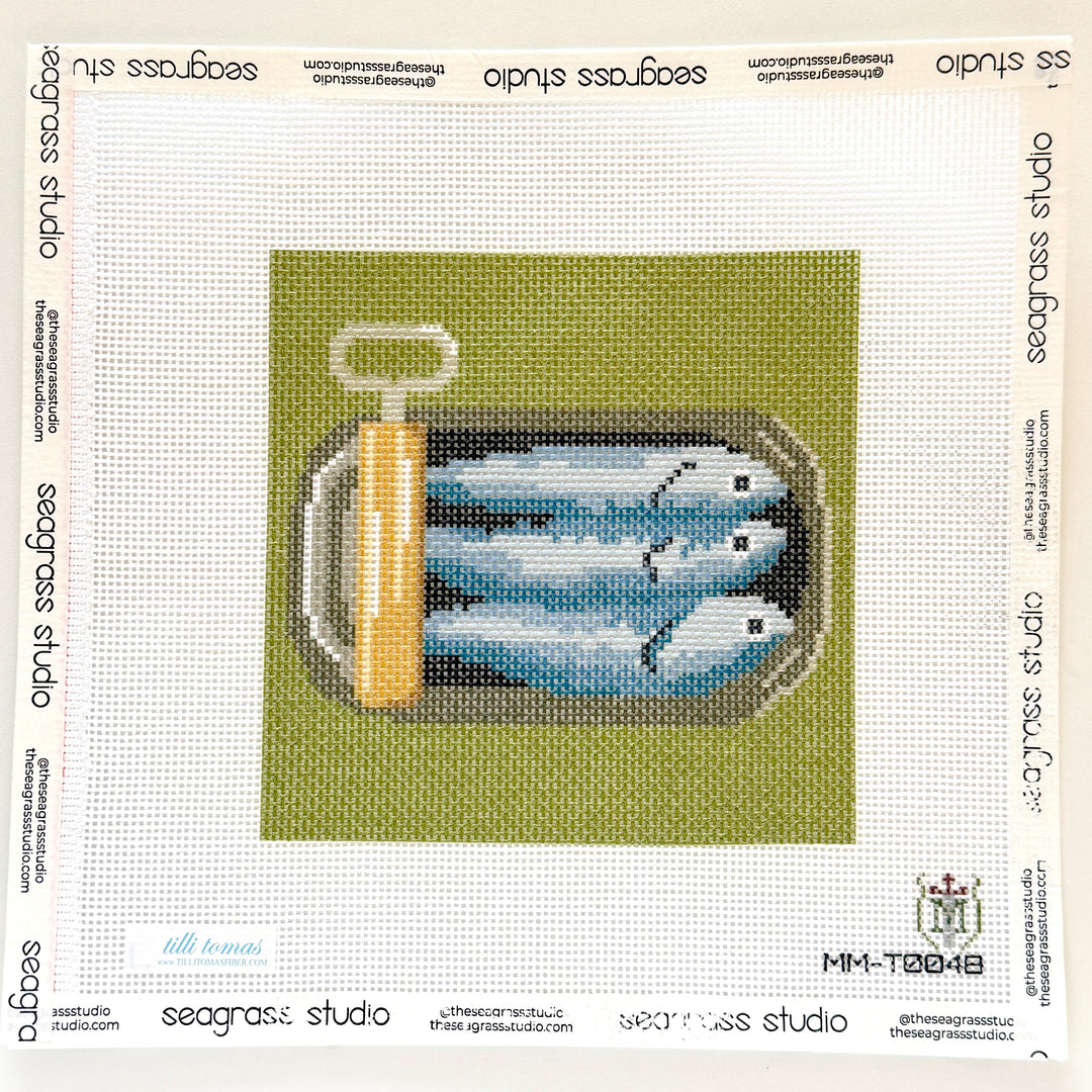 sardines green background