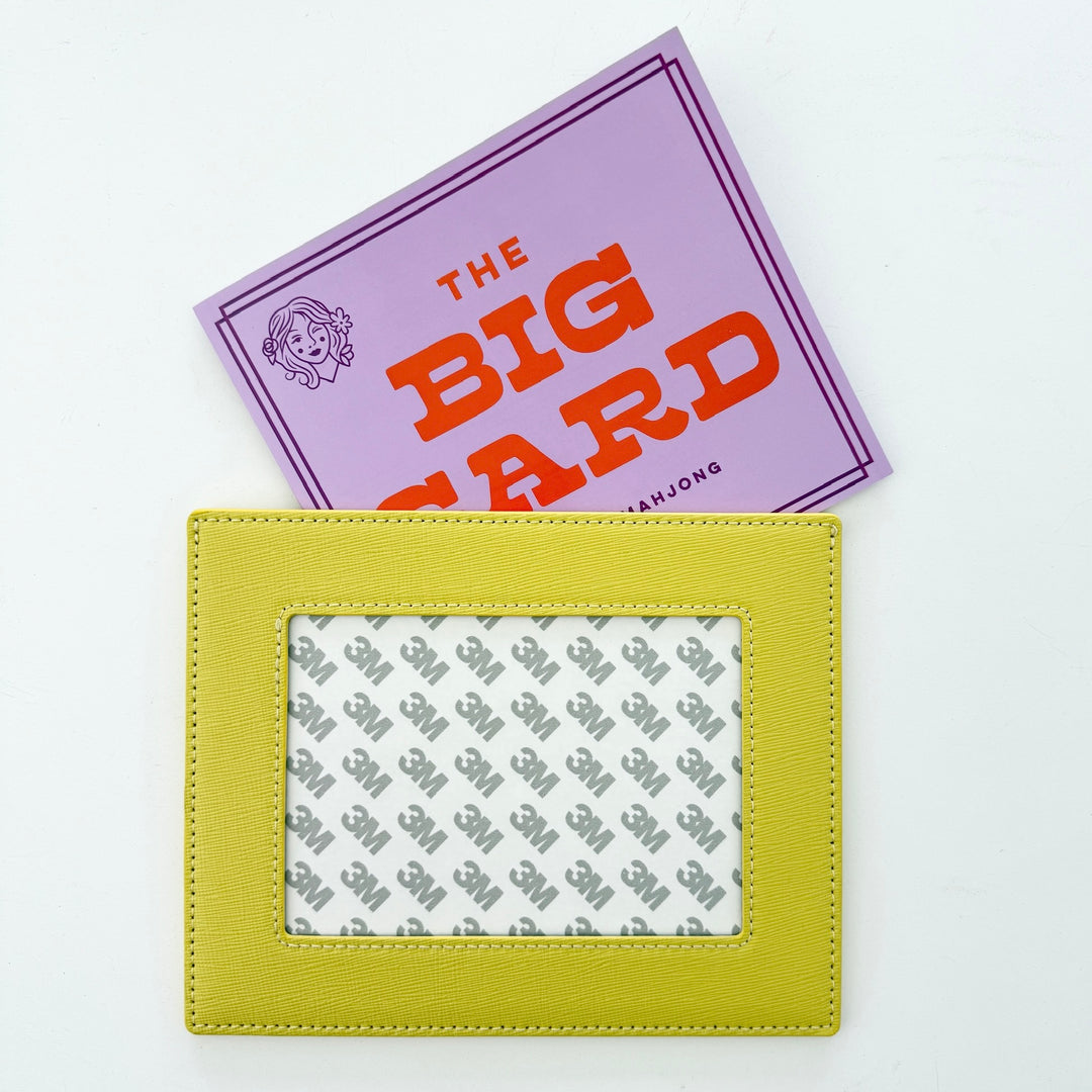 self-finishing mahjong card sleeve - citron