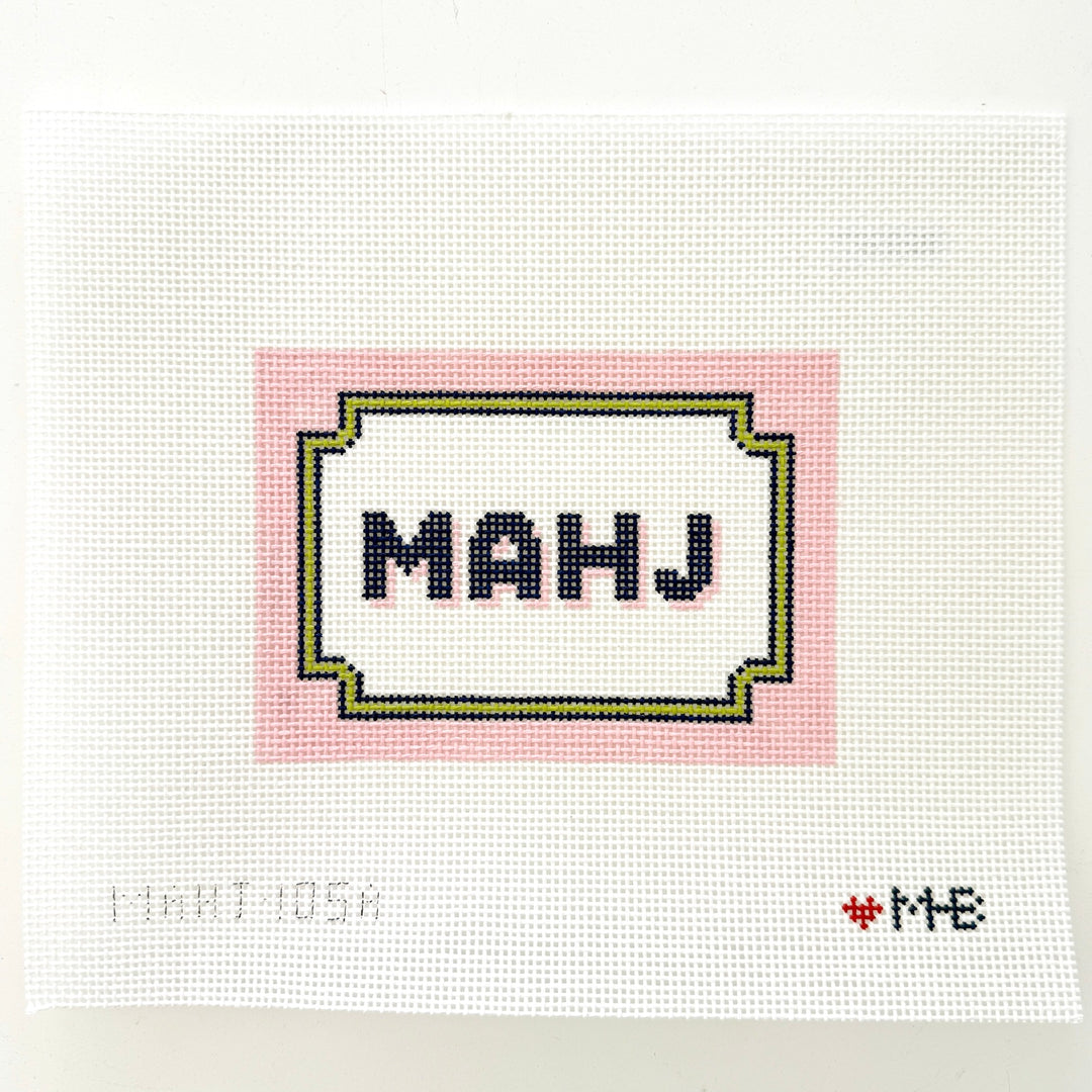 bracket frame mahjong insert - pink navy citron