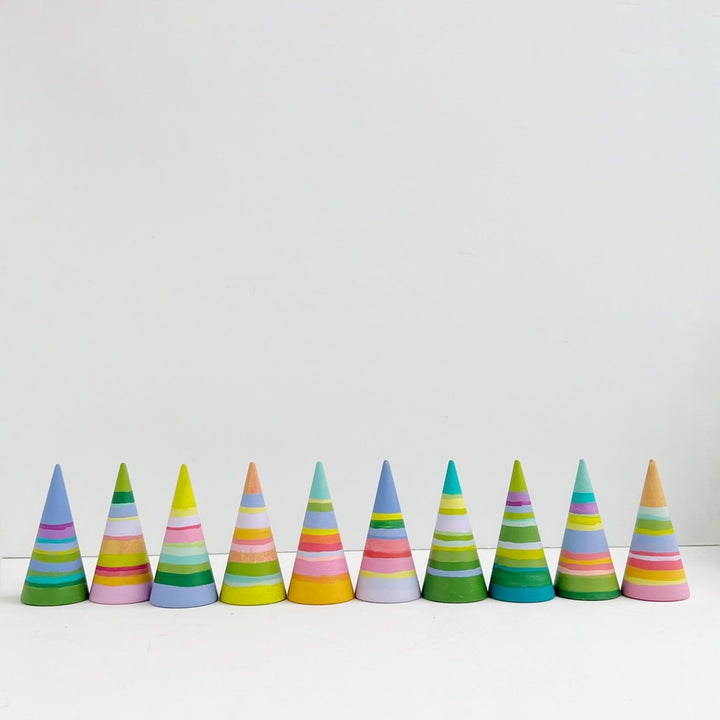 mini hand-painted trees