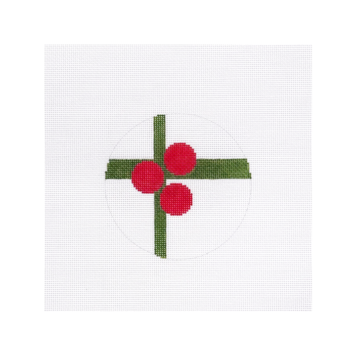 card art ornament - green cross