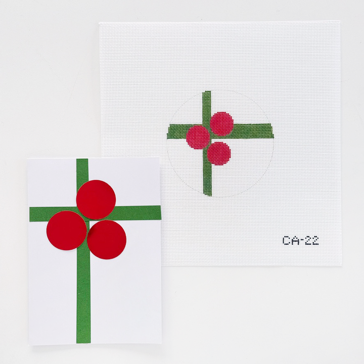 card art ornament - green cross
