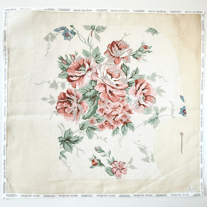 coral rose study pillow