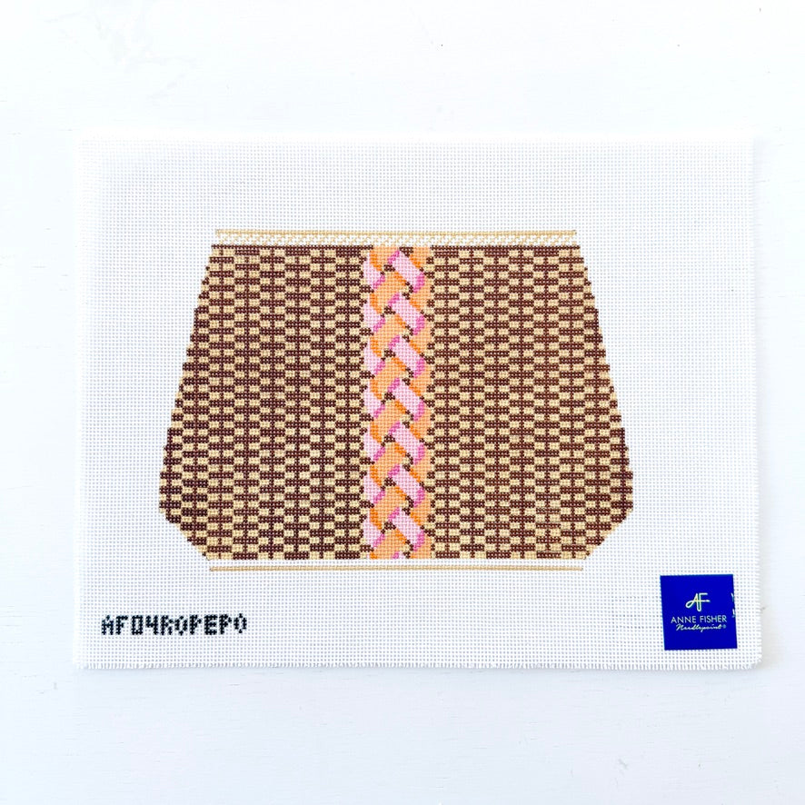 pink rope basket clutch