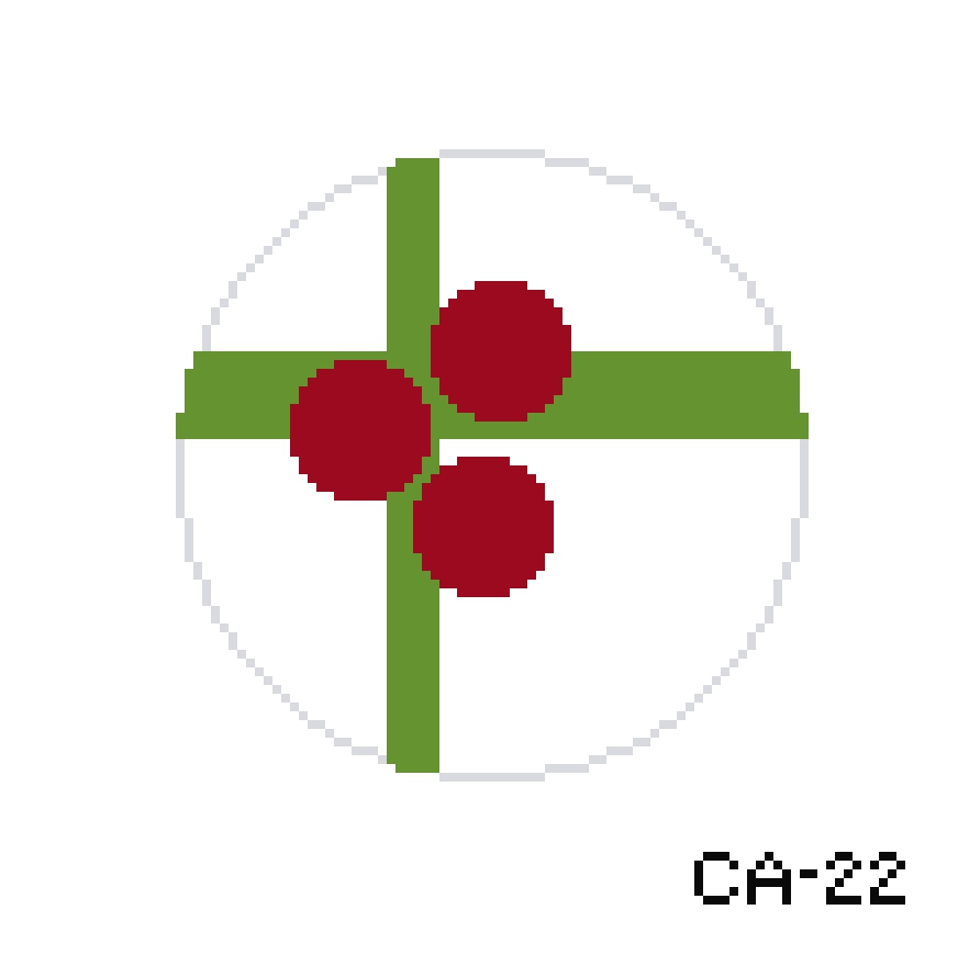 card art ornament - green cross