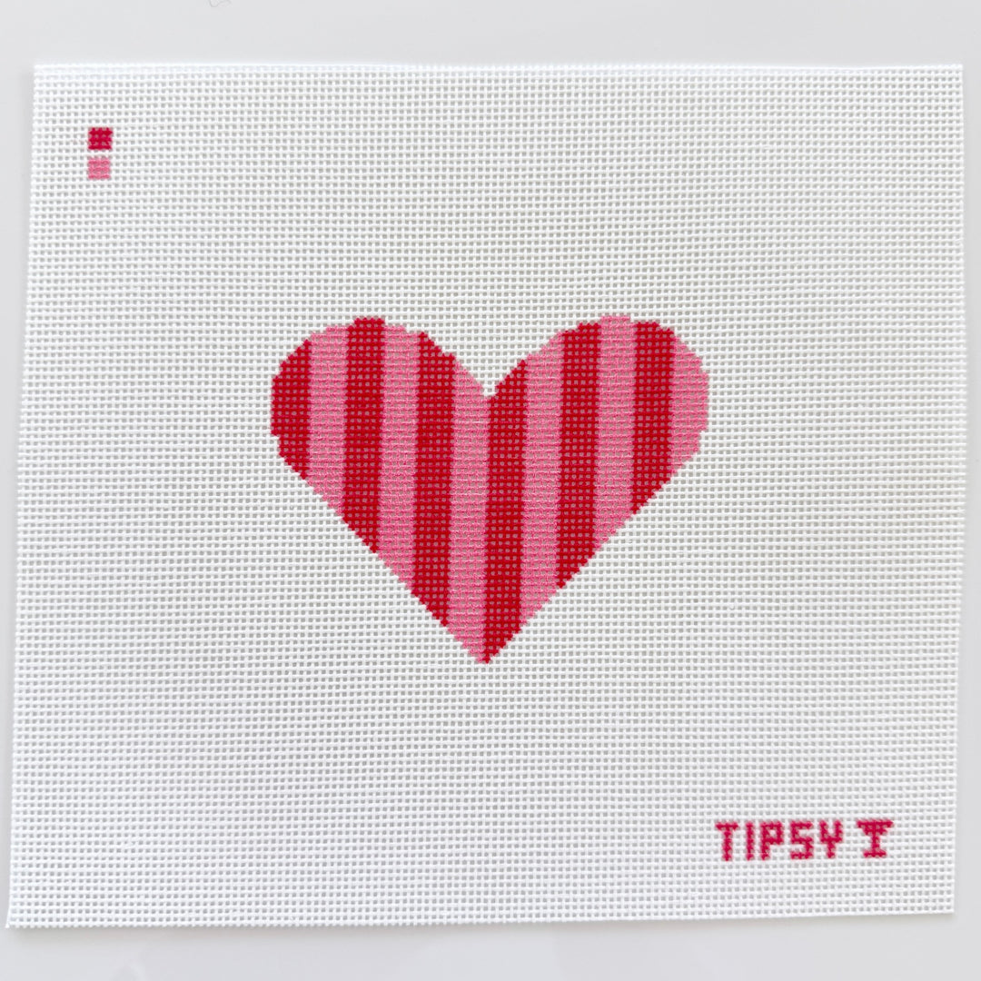 pink stripe heart