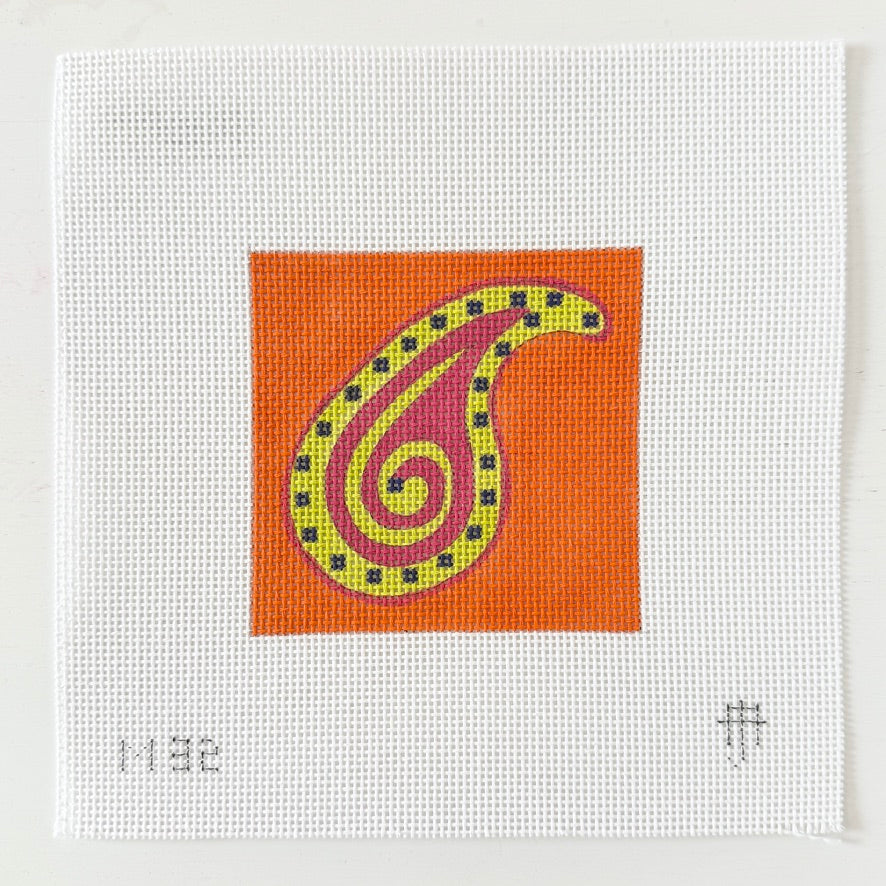 Orange Paisley