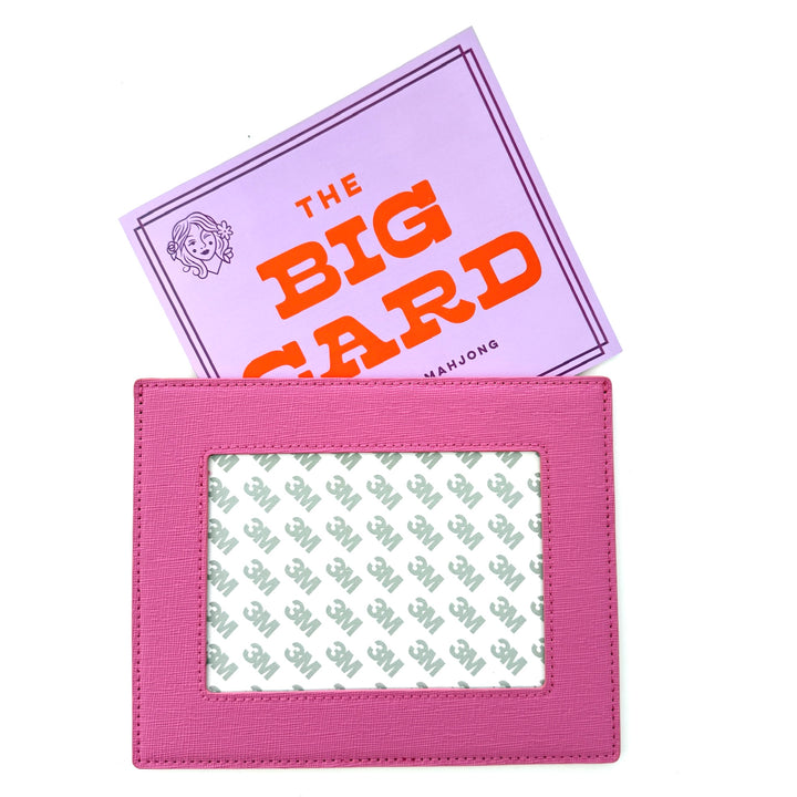 self-finishing mahjong card sleeve - hot pink