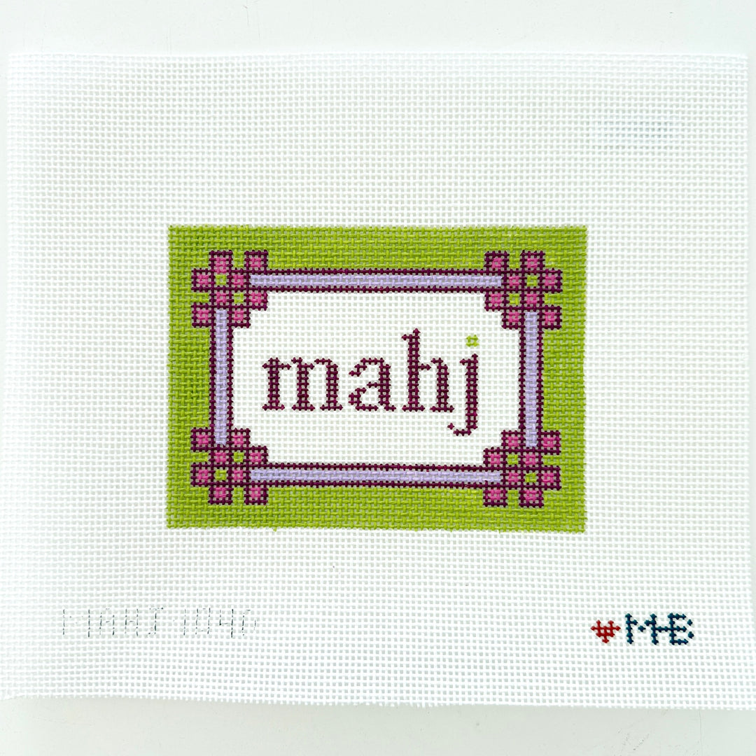 floral corner mahjong insert - lilac citron
