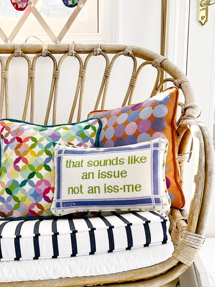 "sounds like an issue" needlepoint canvas