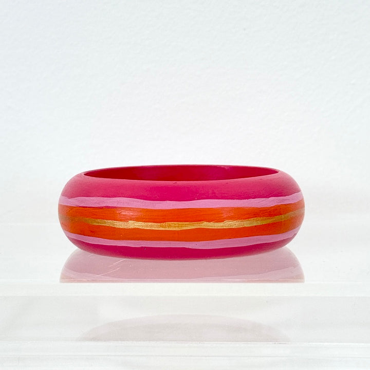 pink & orange wide bracelet