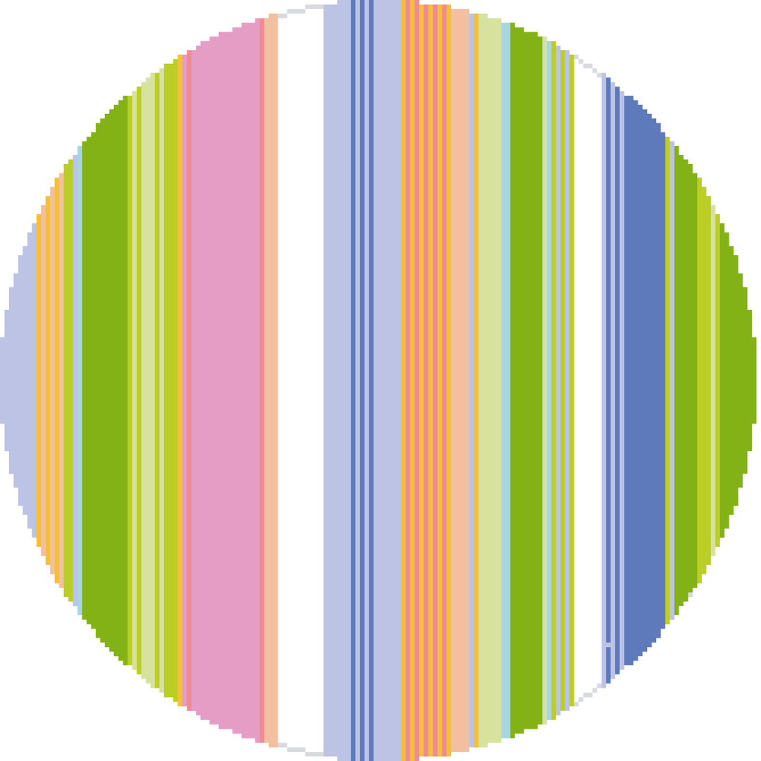 stripes 12" round canvas