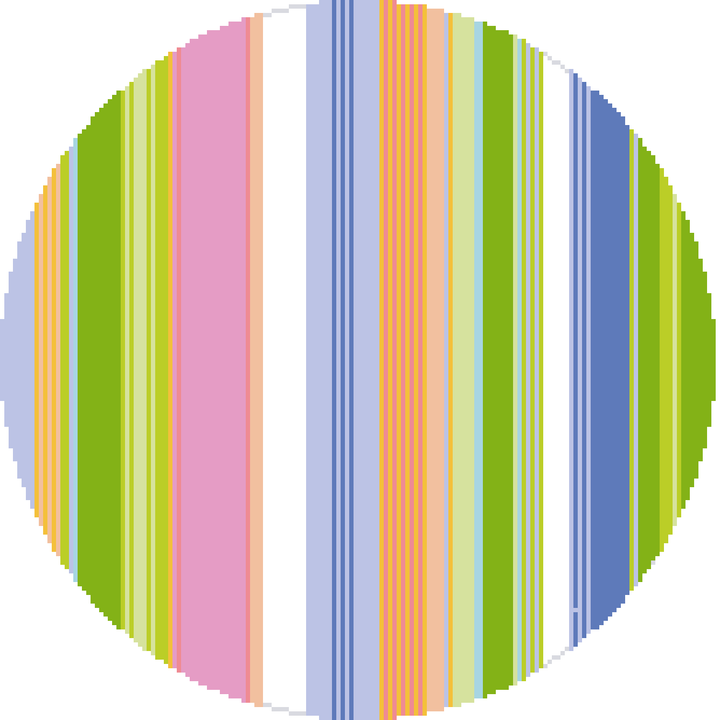 stripes 12" round canvas