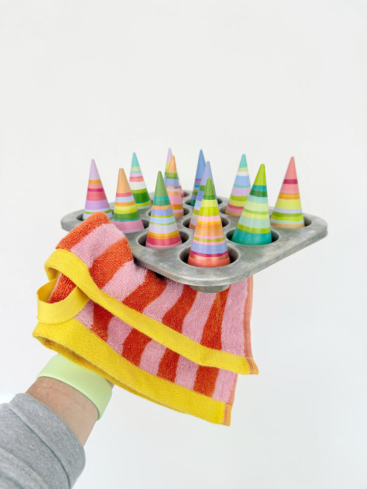 mini hand-painted trees