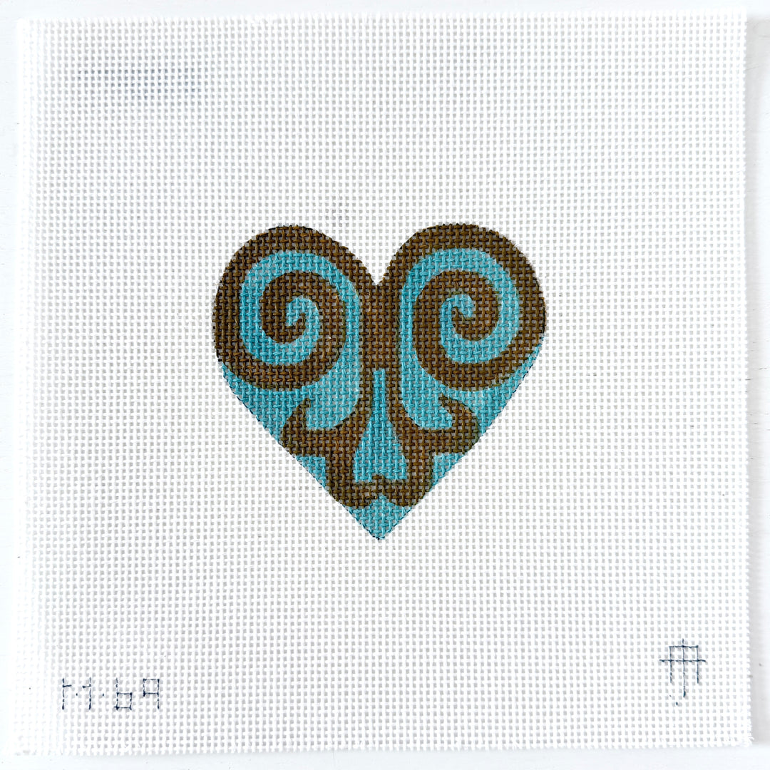 Sage Teal Heart Mini