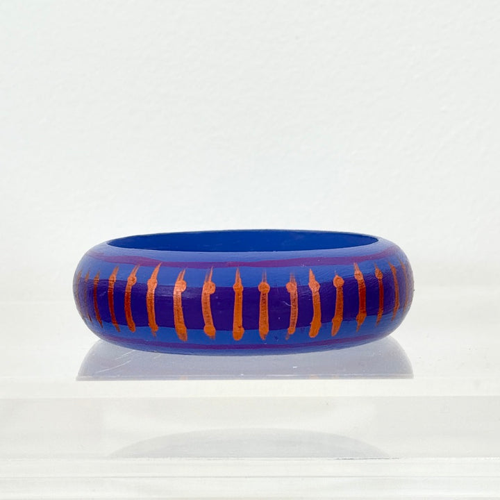 blue & copper wide bracelet