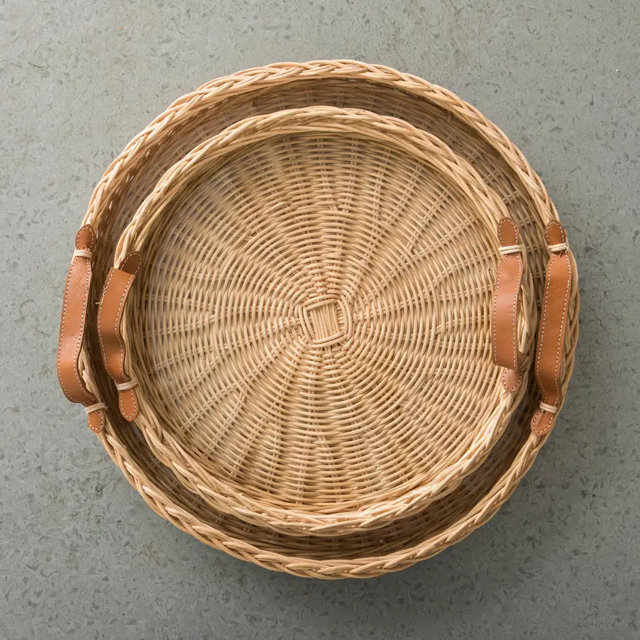 rattan round tray - Small