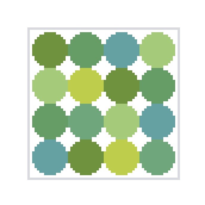 5” green grid