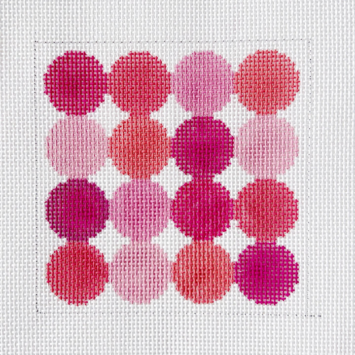 5” pink grid